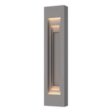 Hubbardton Forge 2023 Coastal Burnished Steel Coastal Burnished Steel Procession Large Outdoor Sconce
