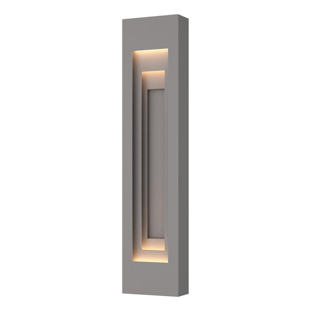 Hubbardton Forge 2023 Coastal Burnished Steel Coastal Burnished Steel Procession Large Outdoor Sconce
