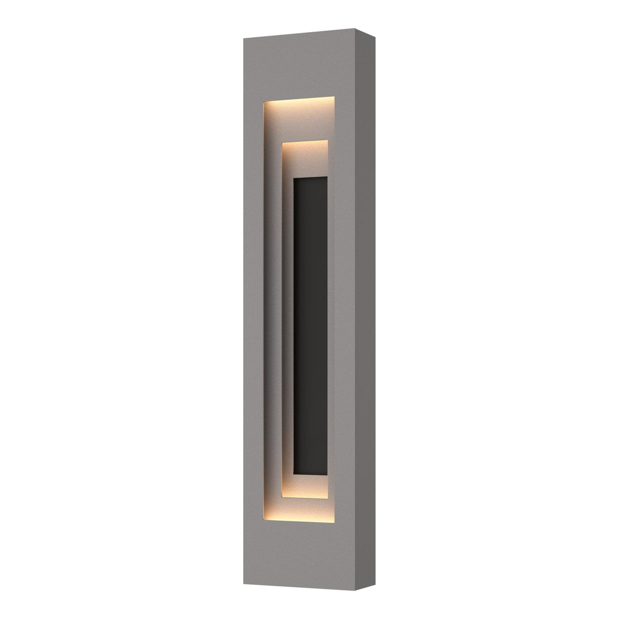 Hubbardton Forge 2023 Coastal Burnished Steel Coastal Black Procession Large Outdoor Sconce