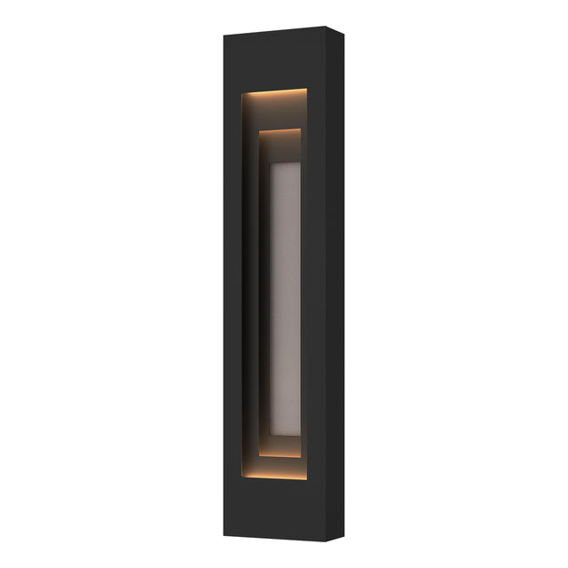 Hubbardton Forge 2023 Coastal Black Coastal Burnished Steel Procession Large Outdoor Sconce