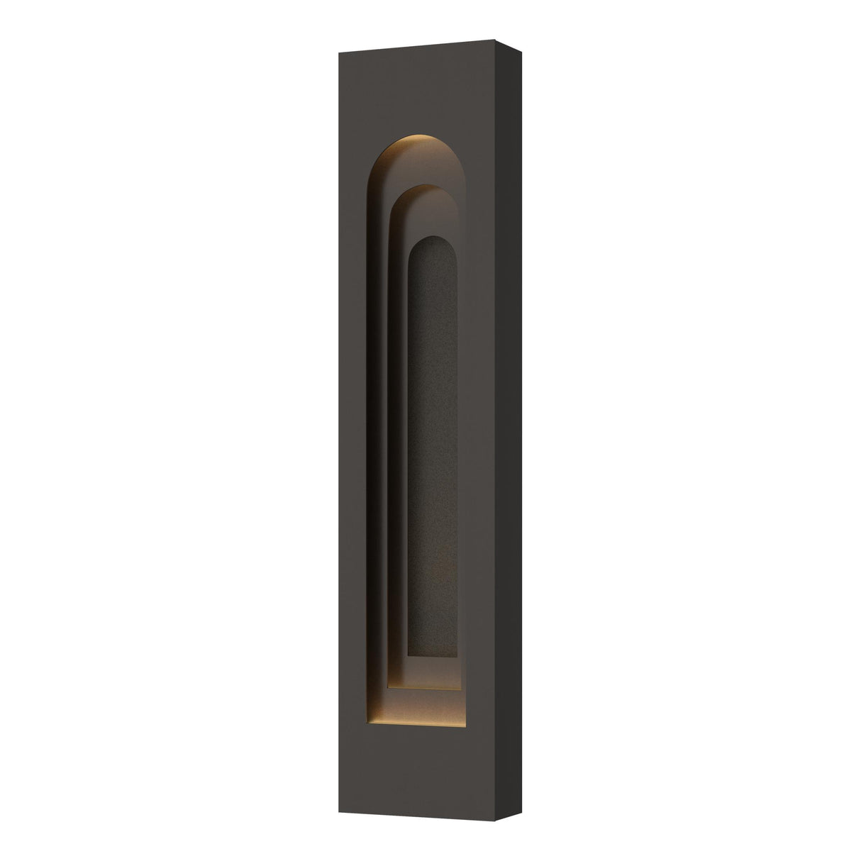 Hubbardton Forge 2023 Coastal Oil Rubbed Bronze Coastal Natural Iron Procession Arch Large Outdoor Sconce