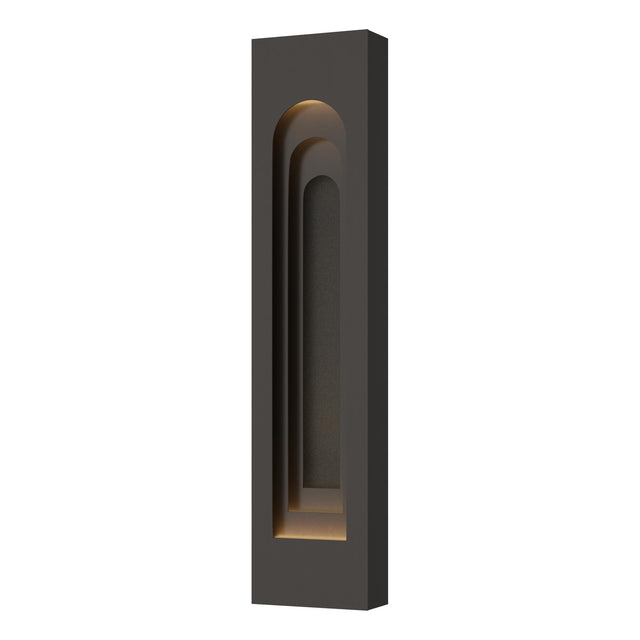 Hubbardton Forge 2023 Coastal Oil Rubbed Bronze Coastal Natural Iron Procession Arch Large Outdoor Sconce