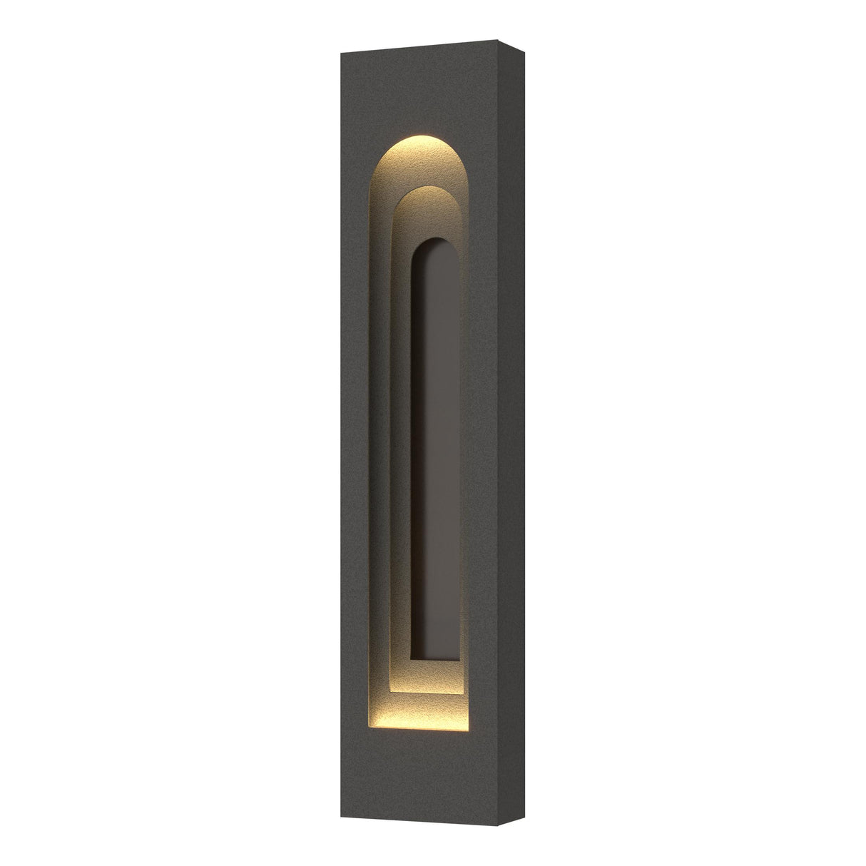 Hubbardton Forge 2023 Coastal Natural Iron Coastal Oil Rubbed Bronze Procession Arch Large Outdoor Sconce