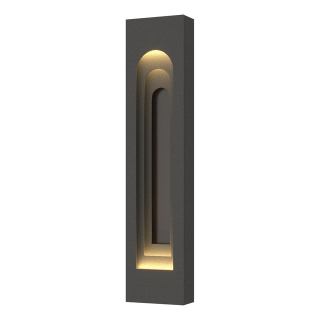 Hubbardton Forge 2023 Coastal Natural Iron Coastal Oil Rubbed Bronze Procession Arch Large Outdoor Sconce