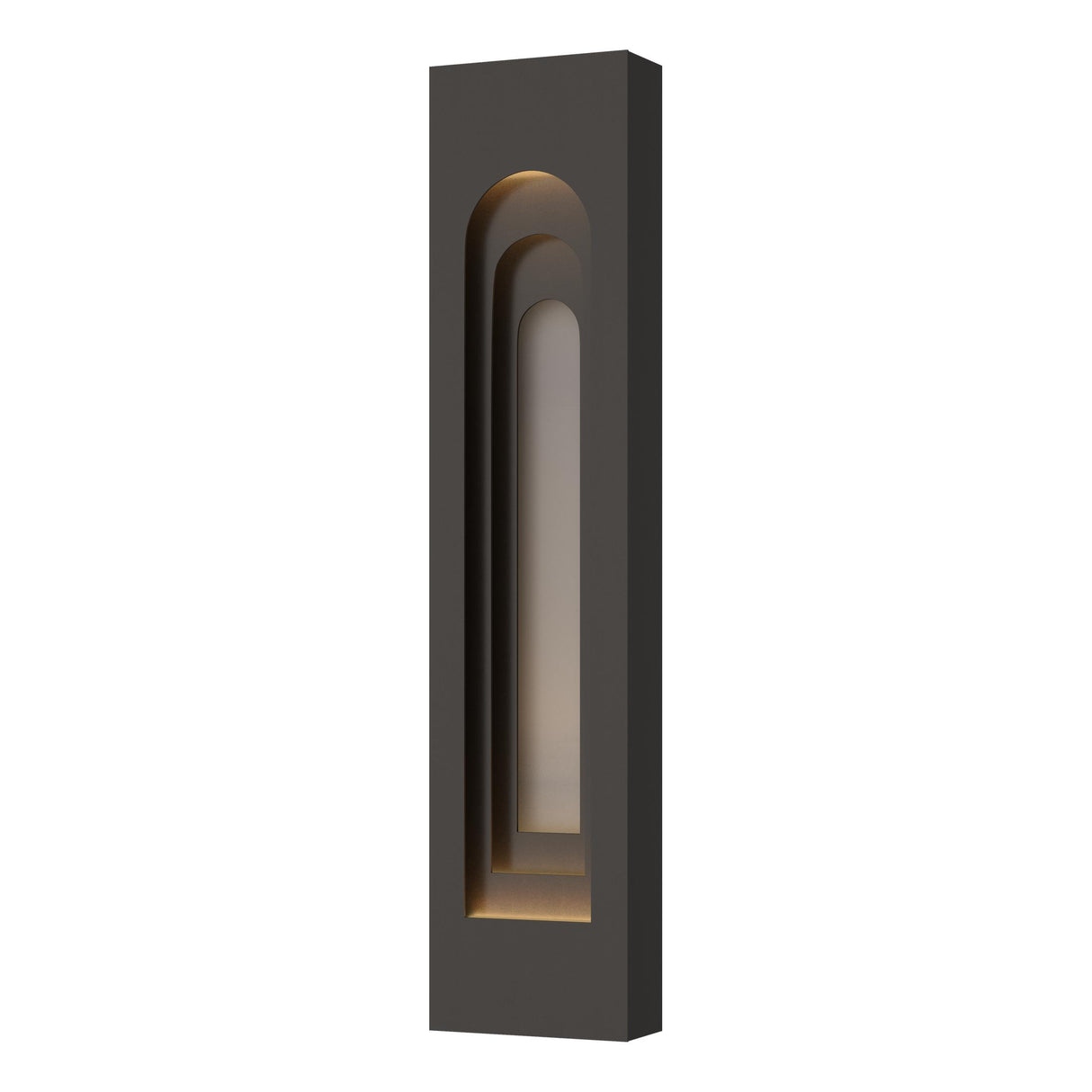 Hubbardton Forge 2023 Coastal Oil Rubbed Bronze Coastal Burnished Steel Procession Arch Large Outdoor Sconce
