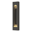 Hubbardton Forge 2023 Coastal Natural Iron Coastal Black Procession Arch Large Outdoor Sconce