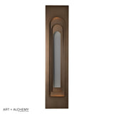 Hubbardton Forge 2023 Coastal Bronze Coastal Burnished Steel Procession Arch Large Outdoor Sconce