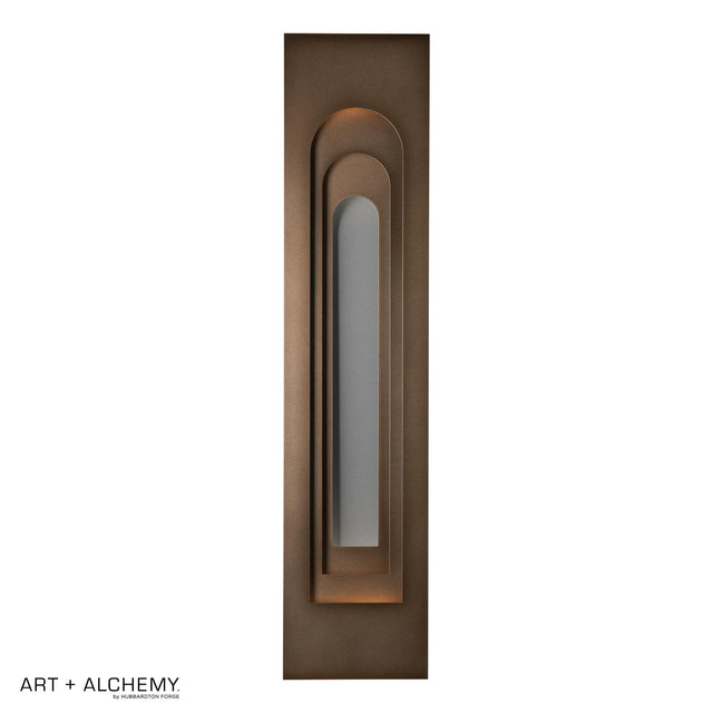 Hubbardton Forge 2023 Coastal Bronze Coastal Burnished Steel Procession Arch Large Outdoor Sconce