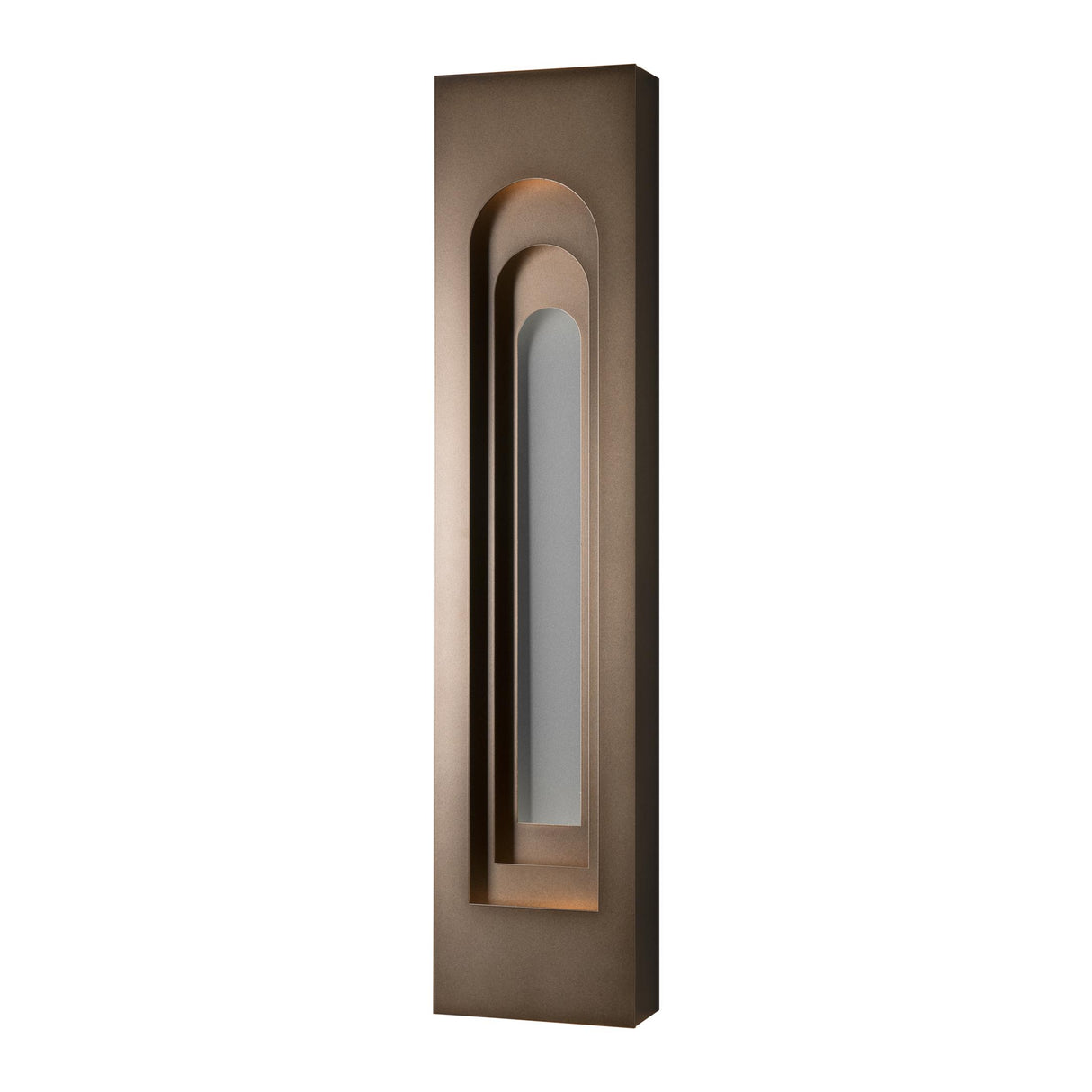Hubbardton Forge 2023 Coastal Bronze Coastal Burnished Steel Procession Arch Large Outdoor Sconce