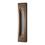 Hubbardton Forge 2023 Coastal Bronze Coastal Burnished Steel Procession Arch Large Outdoor Sconce