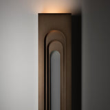 Hubbardton Forge 2023 Coastal Bronze Coastal Burnished Steel Procession Arch Large Outdoor Sconce