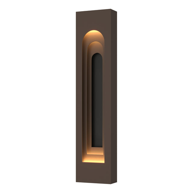 Hubbardton Forge 2023 Coastal Bronze Coastal Black Procession Arch Large Outdoor Sconce