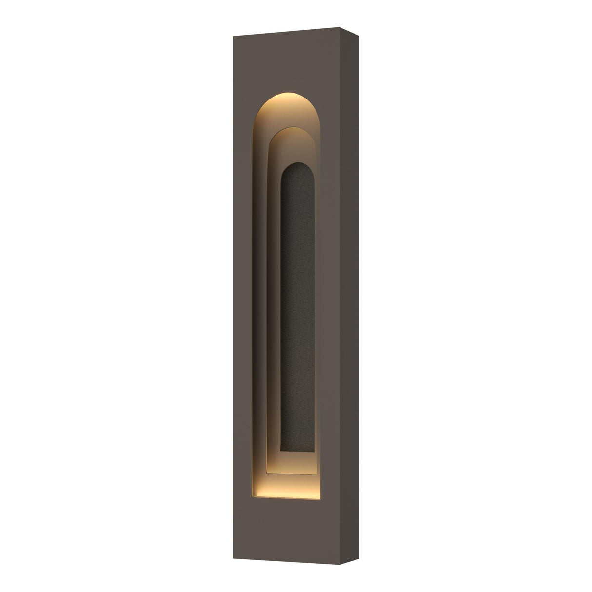 Hubbardton Forge 2023 Coastal Dark Smoke Coastal Natural Iron Procession Arch Large Outdoor Sconce
