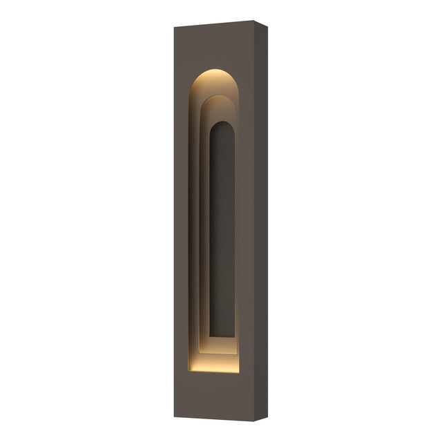 Hubbardton Forge 2023 Coastal Dark Smoke Coastal Natural Iron Procession Arch Large Outdoor Sconce