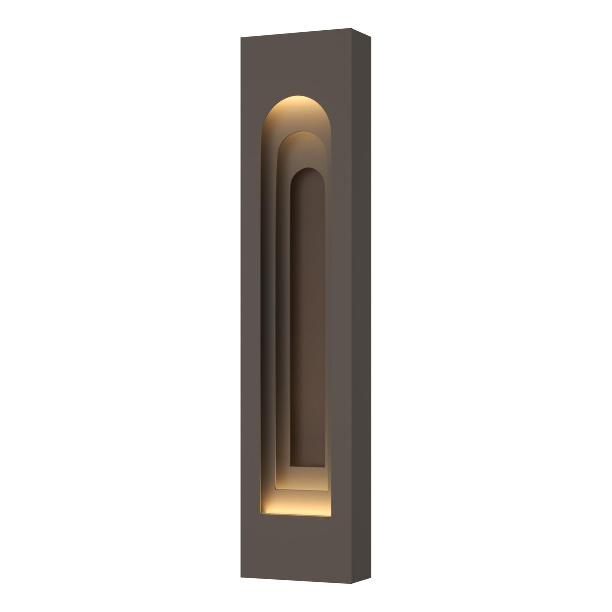 Hubbardton Forge 2023 Coastal Dark Smoke Coastal Bronze Procession Arch Large Outdoor Sconce