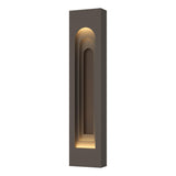 Hubbardton Forge 2023 Coastal Dark Smoke Coastal Bronze Procession Arch Large Outdoor Sconce