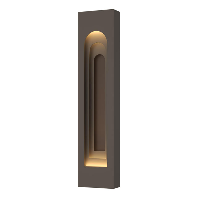 Hubbardton Forge 2023 Coastal Dark Smoke Coastal Bronze Procession Arch Large Outdoor Sconce