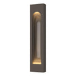 Hubbardton Forge 2023 Coastal Dark Smoke Coastal Burnished Steel Procession Arch Large Outdoor Sconce