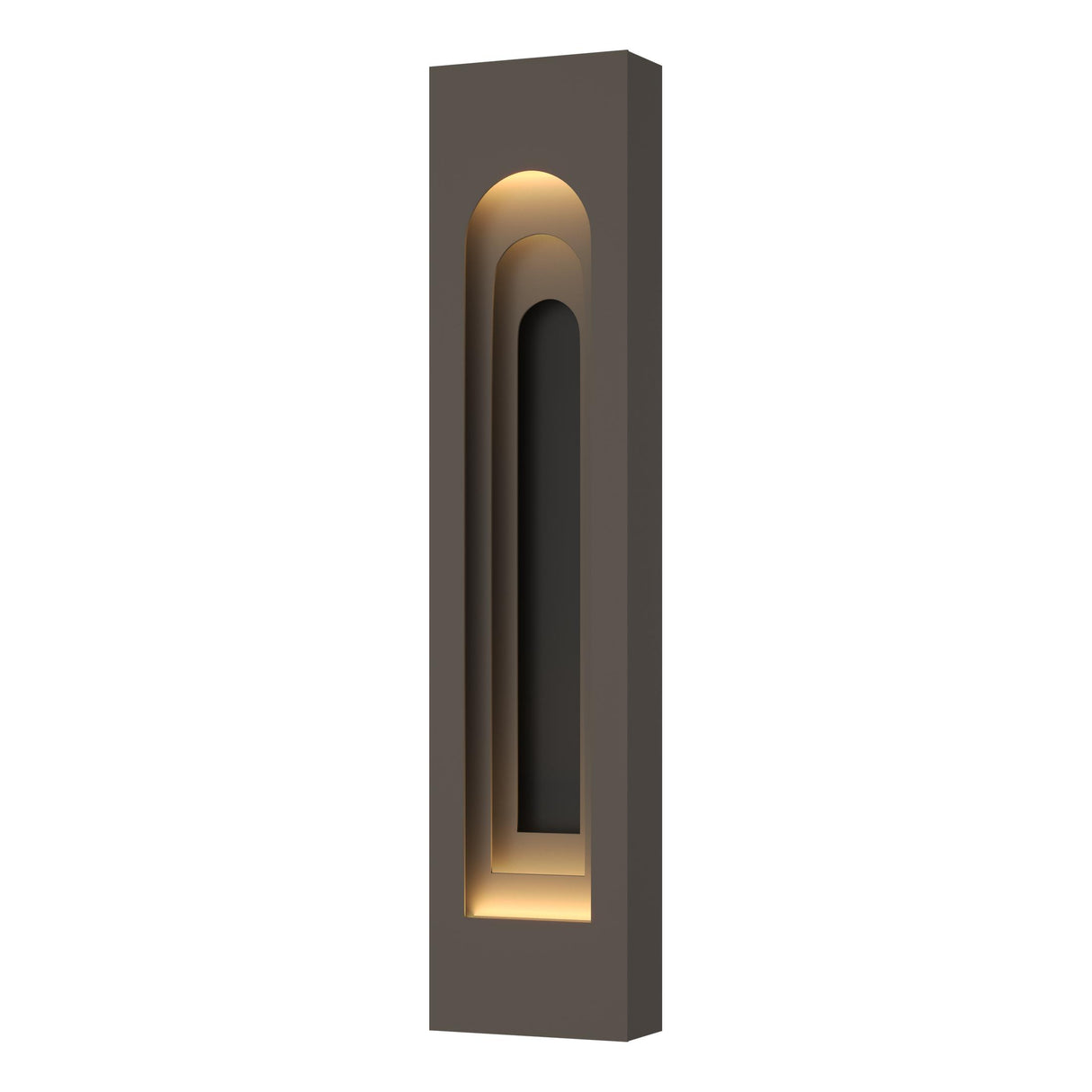 Hubbardton Forge 2023 Coastal Dark Smoke Coastal Black Procession Arch Large Outdoor Sconce