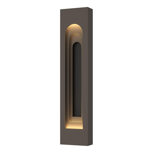 Hubbardton Forge 2023 Coastal Dark Smoke Coastal Black Procession Arch Large Outdoor Sconce