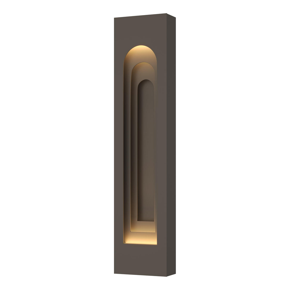 Hubbardton Forge 2023 Coastal Dark Smoke Coastal Dark Smoke Procession Arch Large Outdoor Sconce
