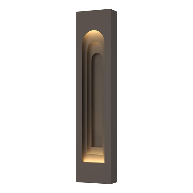 Hubbardton Forge 2023 Coastal Dark Smoke Coastal Dark Smoke Procession Arch Large Outdoor Sconce