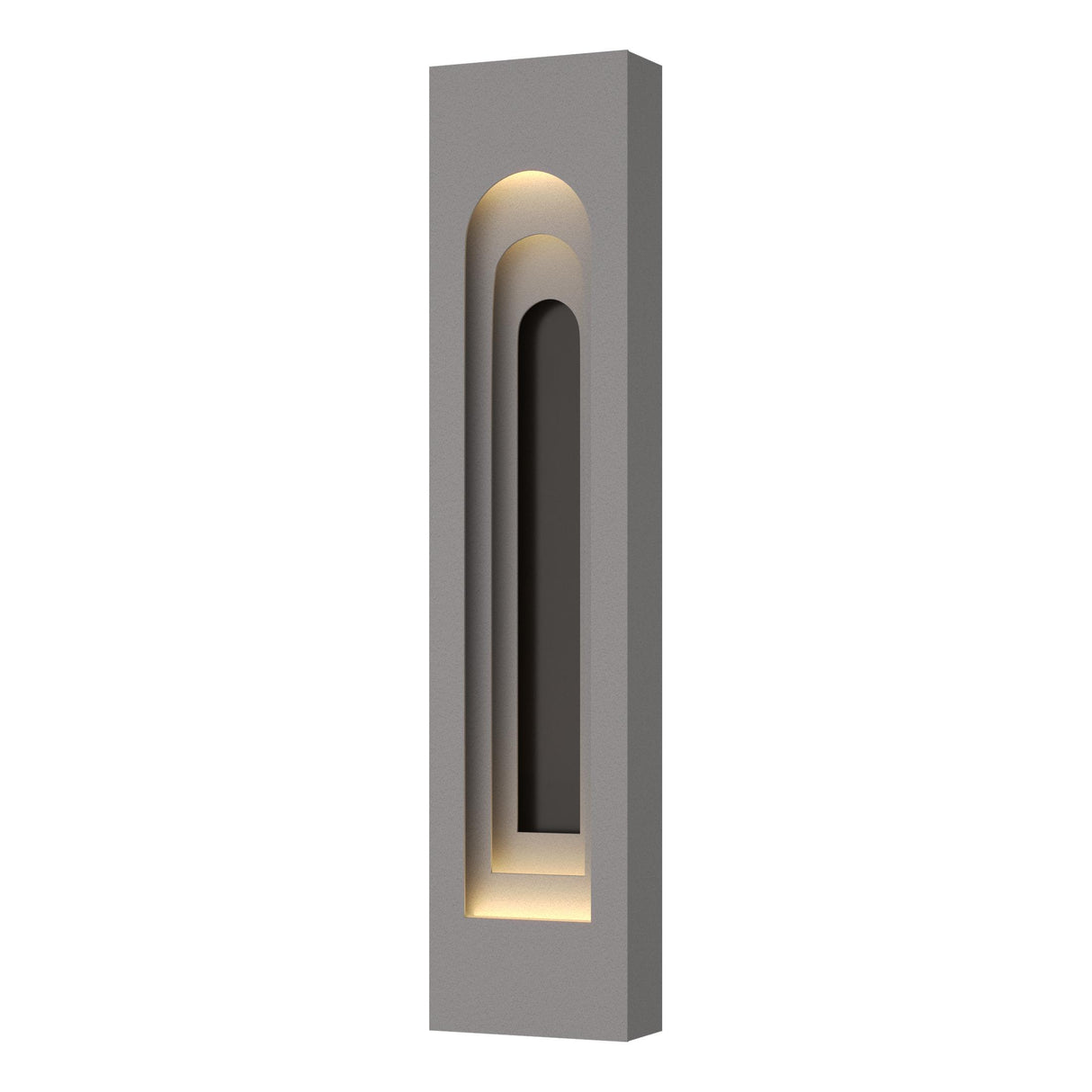 Hubbardton Forge 2023 Coastal Burnished Steel Coastal Oil Rubbed Bronze Procession Arch Large Outdoor Sconce