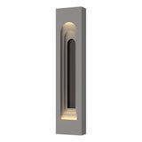 Hubbardton Forge 2023 Coastal Burnished Steel Coastal Oil Rubbed Bronze Procession Arch Large Outdoor Sconce