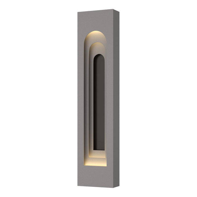 Hubbardton Forge 2023 Coastal Burnished Steel Coastal Oil Rubbed Bronze Procession Arch Large Outdoor Sconce