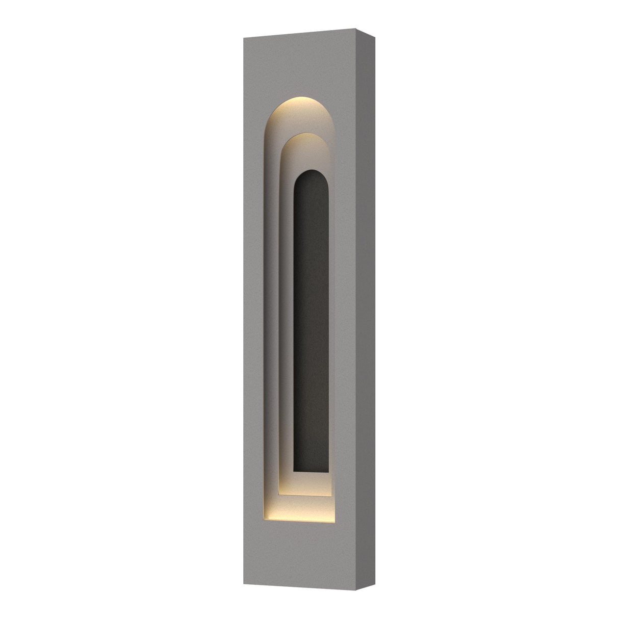 Hubbardton Forge 2023 Coastal Burnished Steel Coastal Natural Iron Procession Arch Large Outdoor Sconce
