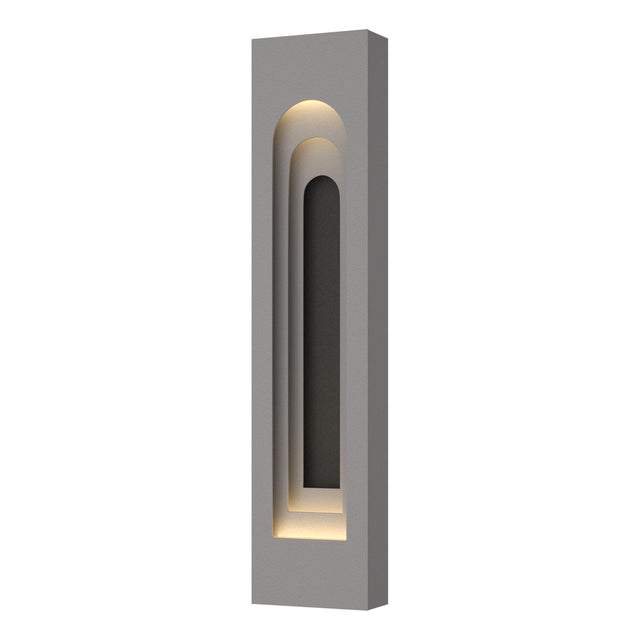 Hubbardton Forge 2023 Coastal Burnished Steel Coastal Natural Iron Procession Arch Large Outdoor Sconce