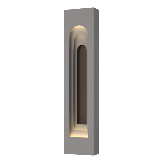 Hubbardton Forge 2023 Coastal Burnished Steel Coastal Bronze Procession Arch Large Outdoor Sconce
