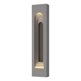 Hubbardton Forge 2023 Coastal Burnished Steel Coastal Dark Smoke Procession Arch Large Outdoor Sconce