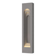Hubbardton Forge 2023 Coastal Burnished Steel Coastal Burnished Steel Procession Arch Large Outdoor Sconce