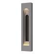 Hubbardton Forge 2023 Coastal Burnished Steel Coastal Black Procession Arch Large Outdoor Sconce