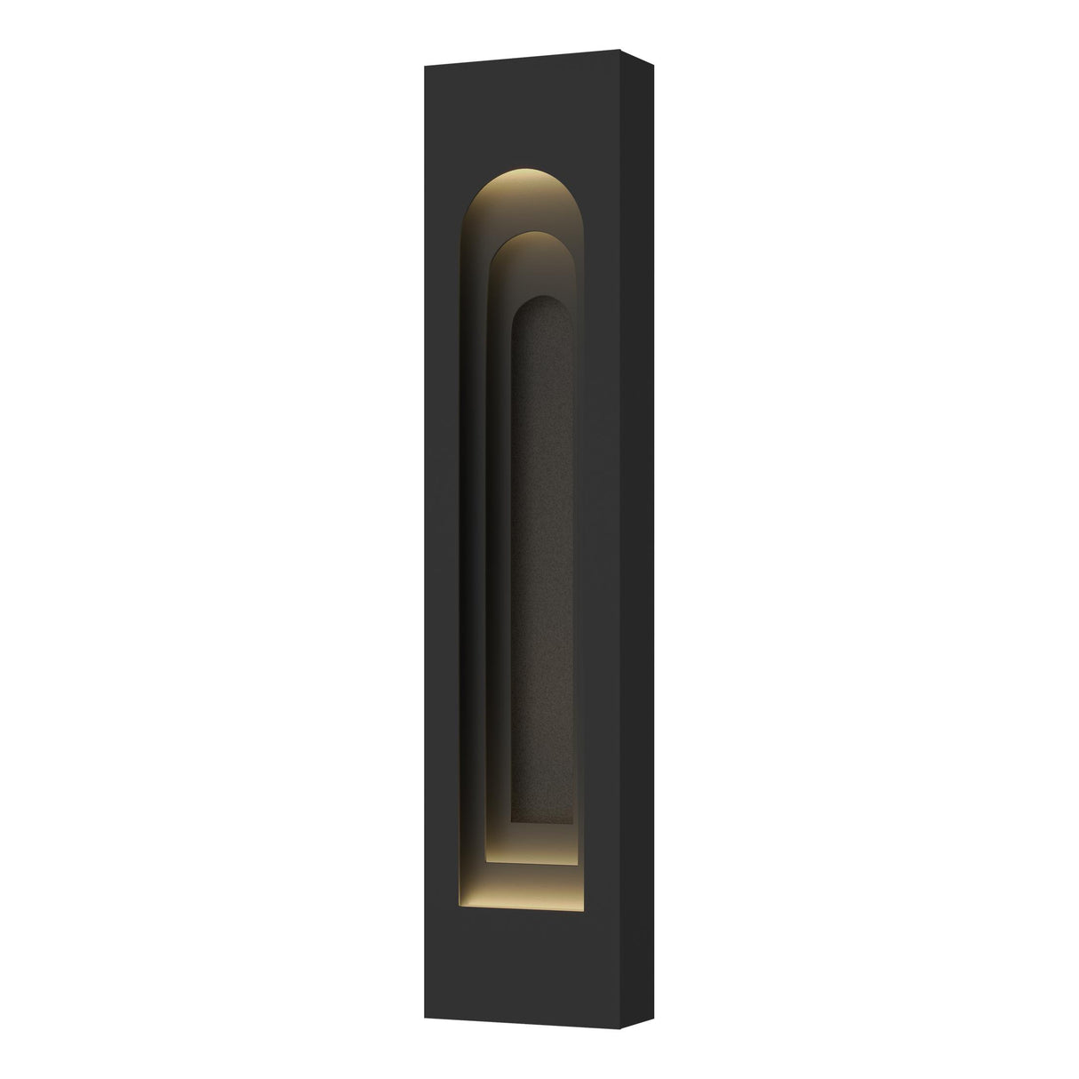 Hubbardton Forge 2023 Coastal Black Coastal Natural Iron Procession Arch Large Outdoor Sconce