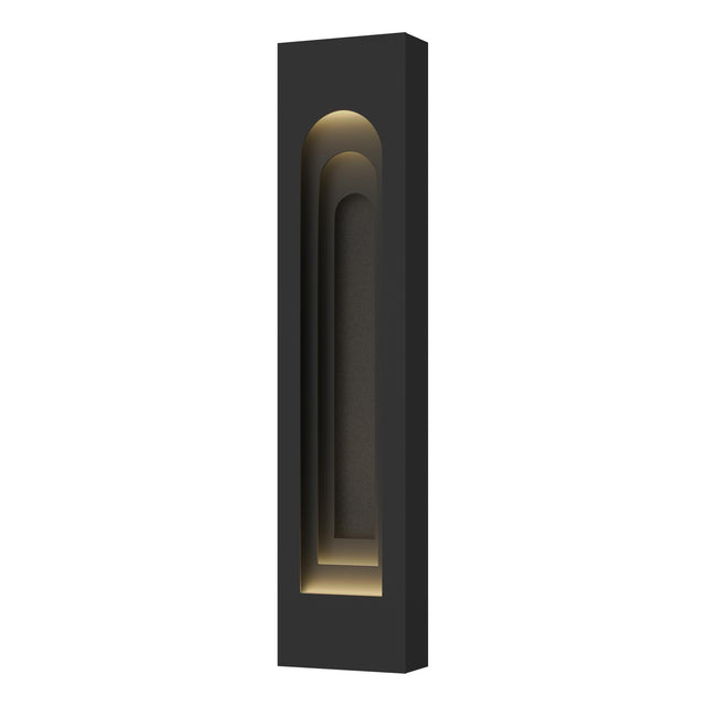 Hubbardton Forge 2023 Coastal Black Coastal Natural Iron Procession Arch Large Outdoor Sconce