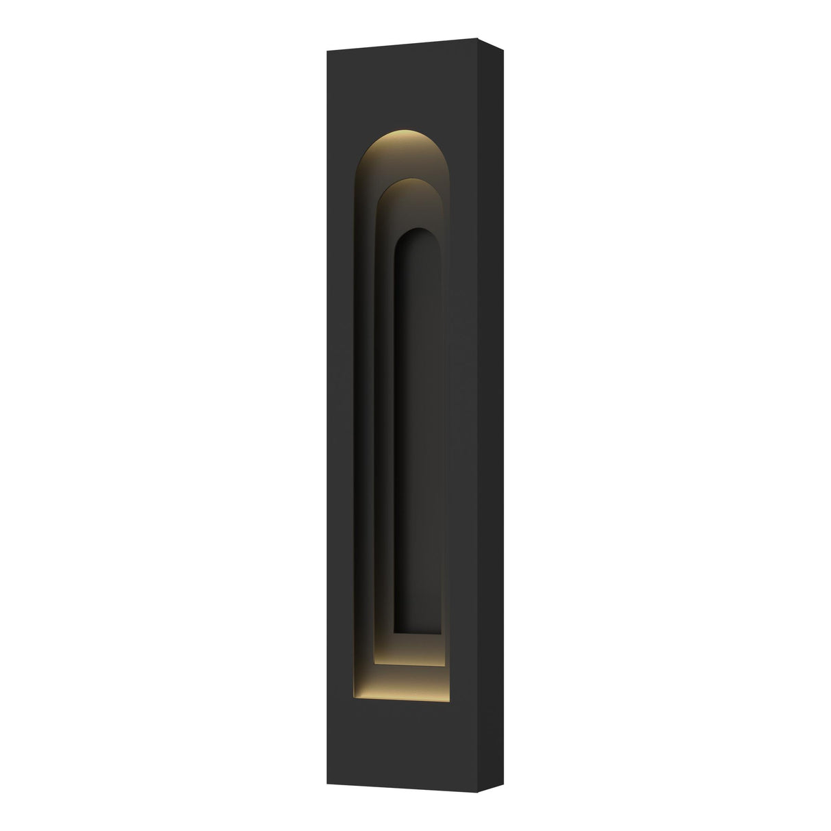 Hubbardton Forge 2023 Coastal Black Coastal Black Procession Arch Large Outdoor Sconce