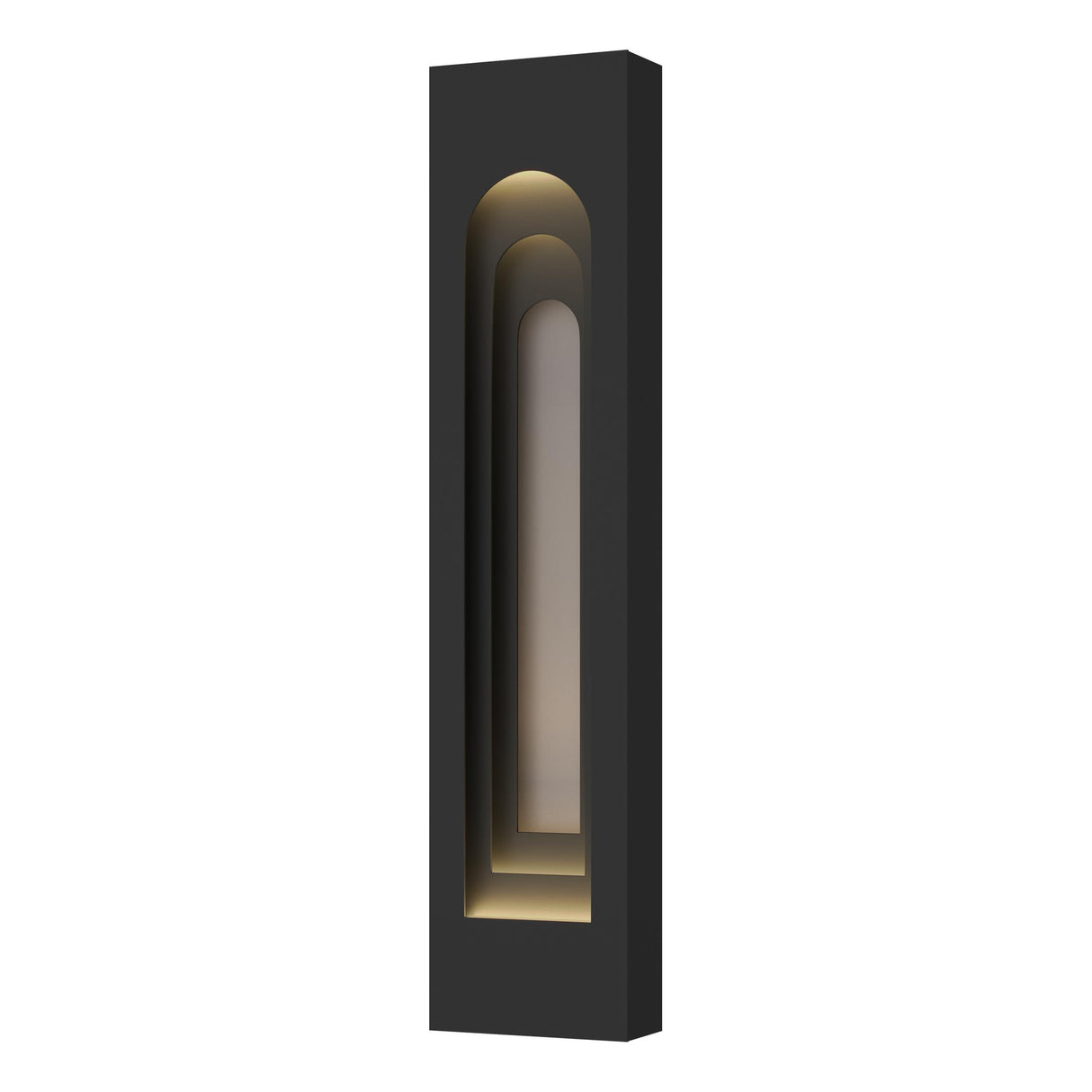 Hubbardton Forge 2023 Coastal Black Coastal Burnished Steel Procession Arch Large Outdoor Sconce