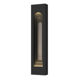 Hubbardton Forge 2023 Coastal Black Coastal Burnished Steel Procession Arch Large Outdoor Sconce