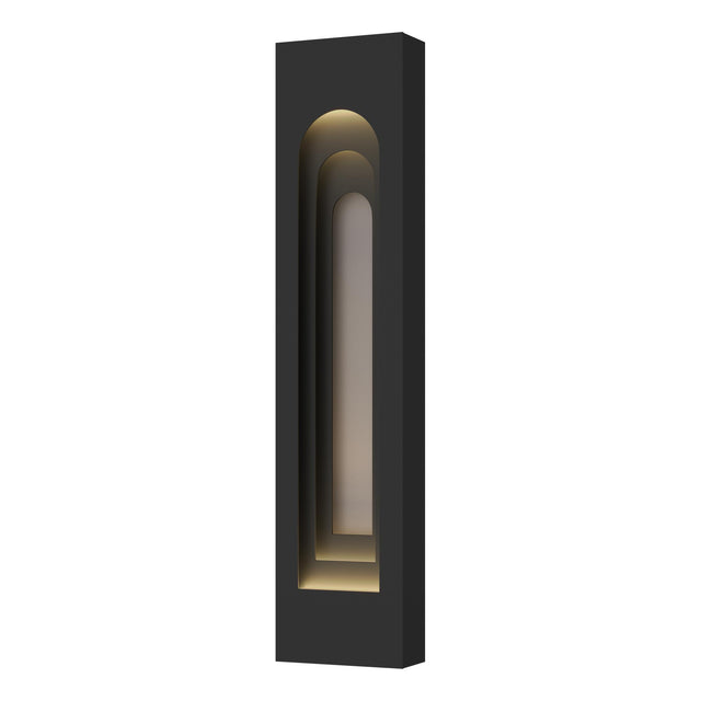 Hubbardton Forge 2023 Coastal Black Coastal Burnished Steel Procession Arch Large Outdoor Sconce