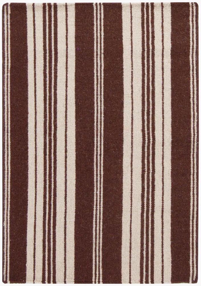 Surya Farmhouse Stripes FAR-7004 Beige;Dark Brown 3'6" x 5'6" Rug