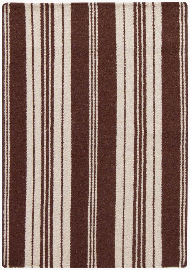 Surya Farmhouse Stripes FAR-7004 Beige;Dark Brown 3'6" x 5'6" Rug