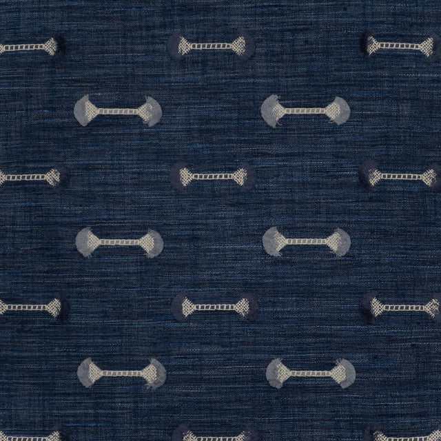 Maxwell BARBELL #122 COBALT Drapery Fabric