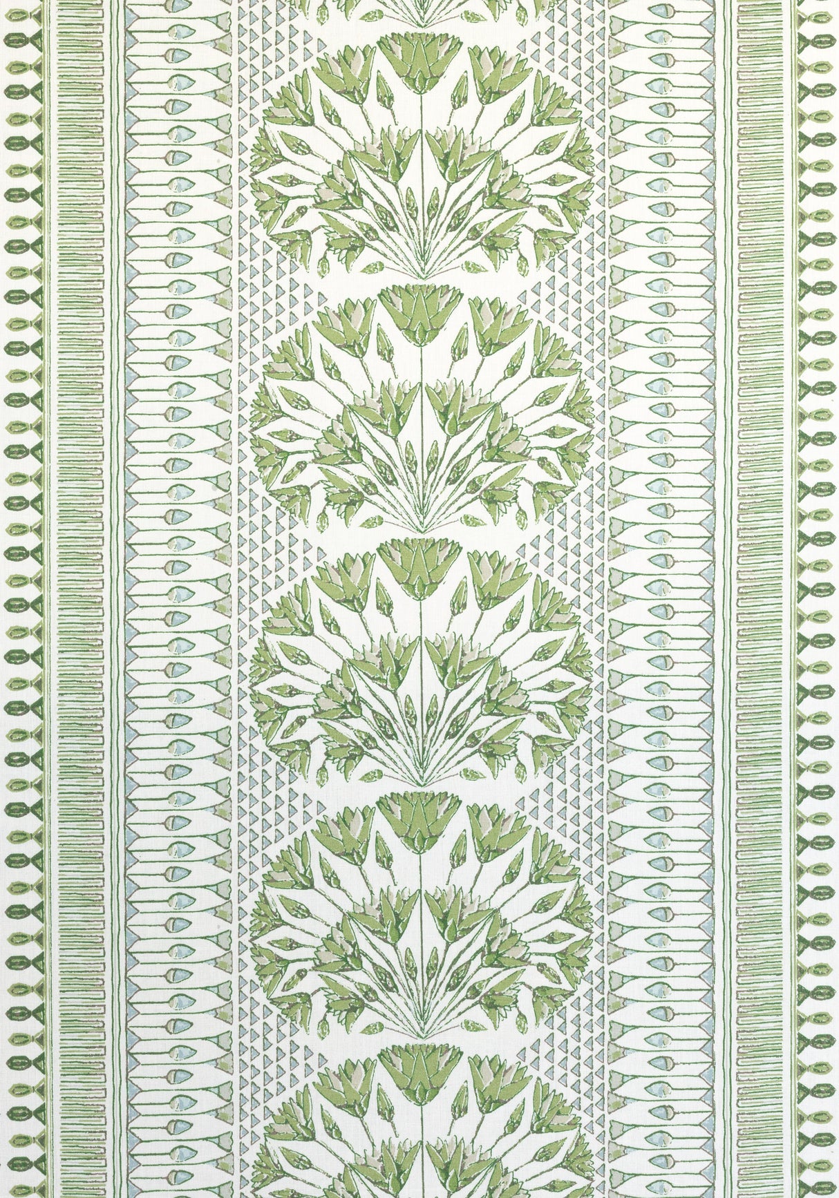 Anna French Cairo Green And White Fabric