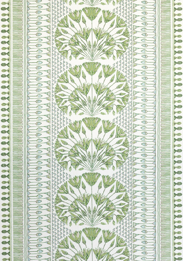 Anna French Cairo Green And White Fabric
