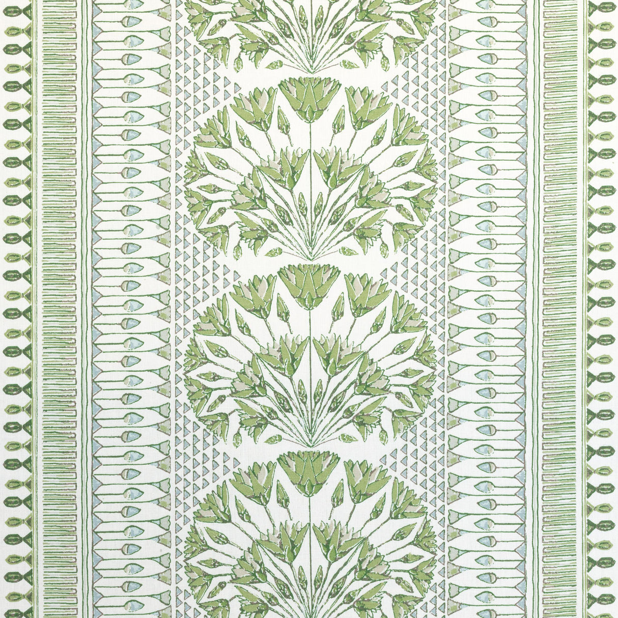 Anna French Cairo Green And White Fabric