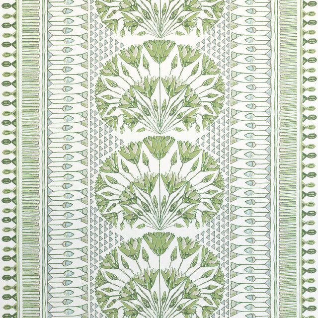 Anna French Cairo Green And White Fabric