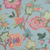 Thibaut Indienne Jacobean Raspberry And Teal Fabric