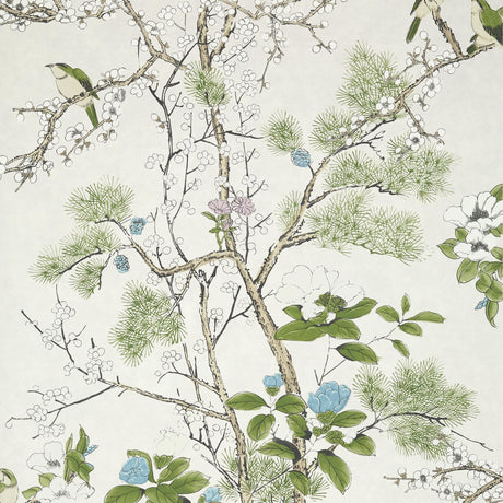 Thibaut Katsura Cream And Lavender Wallpaper